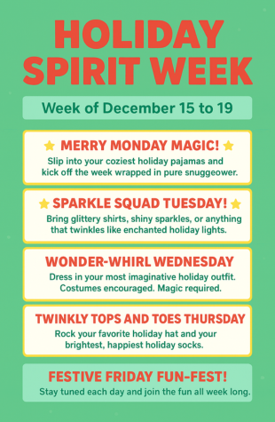 holiday spirit week flyer